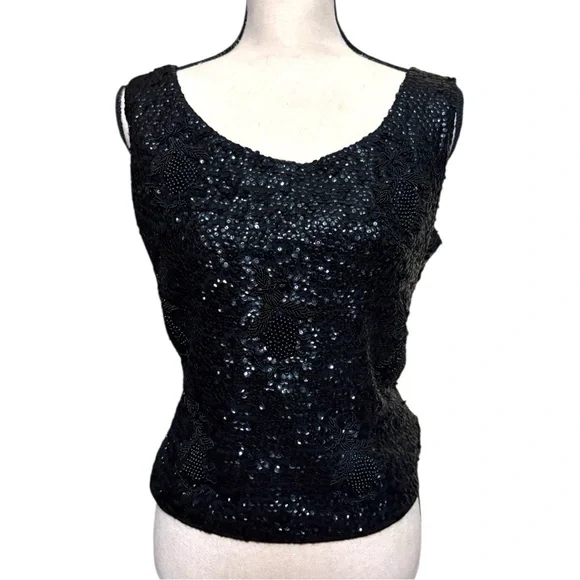 Vintage hand beaded virgin wool blouse. 1970’s. Back zip. Size medium. EUC! - Picture 6 of 12